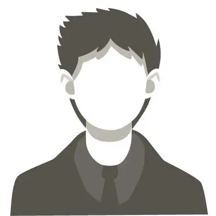 Illustrated male avatar in suit and tie — anonymous client testimonial